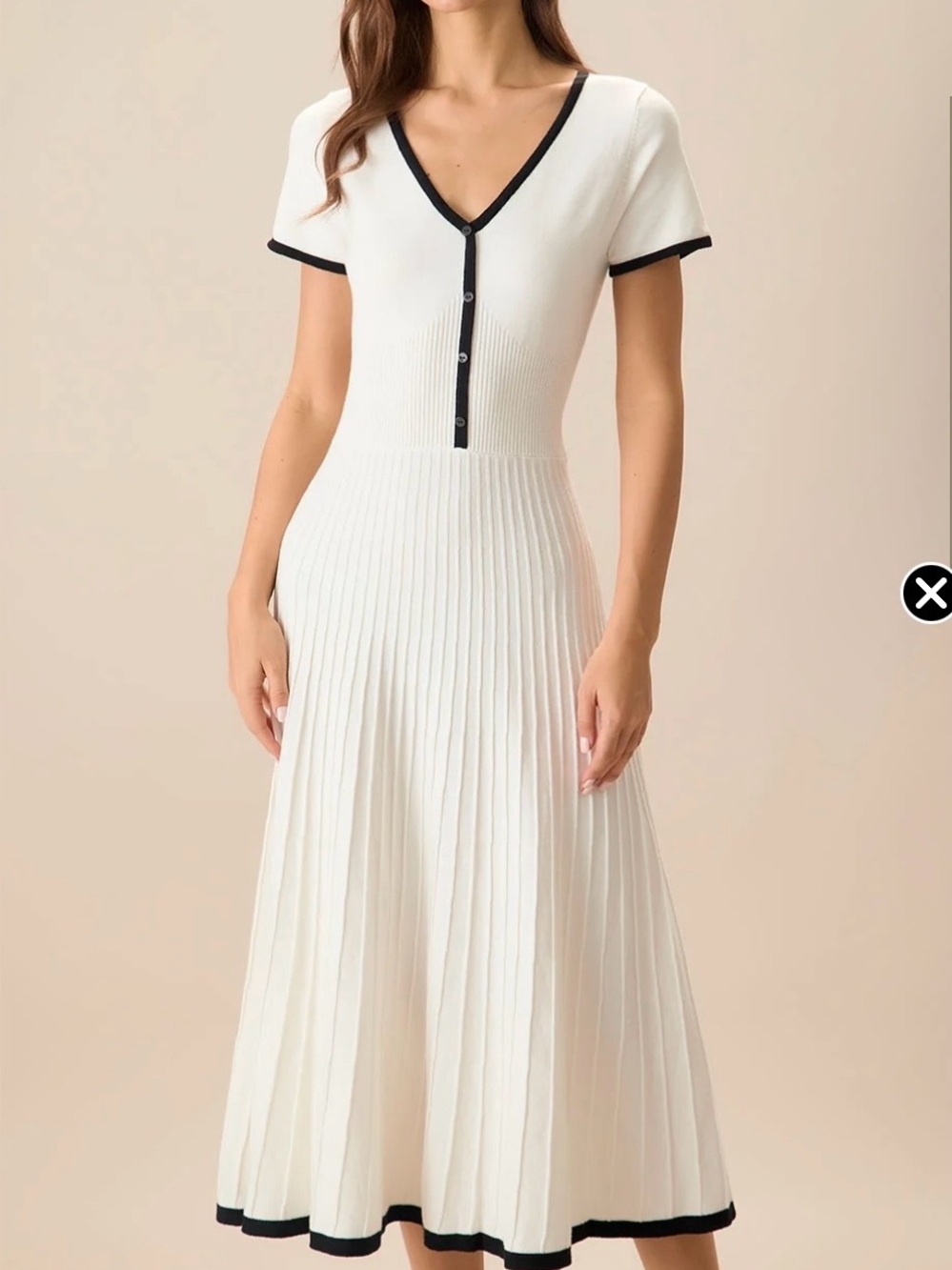 Brand new with tags – never worn.
RIHOAS white ribbed knit midi dress with elega